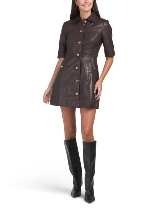 Bod & Christensen Dresses & Skirts - BOD & CHRISTENSEN Leather Bonnie Mini Dress